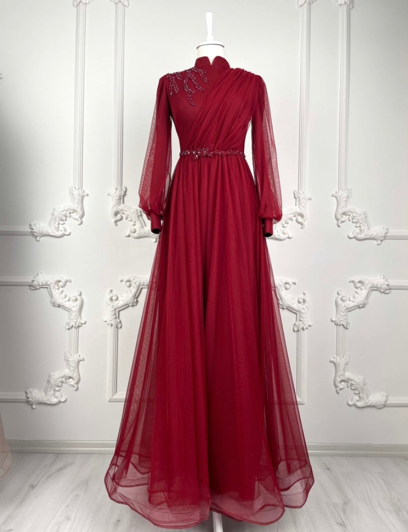 Rhubard Red Maxi Dress